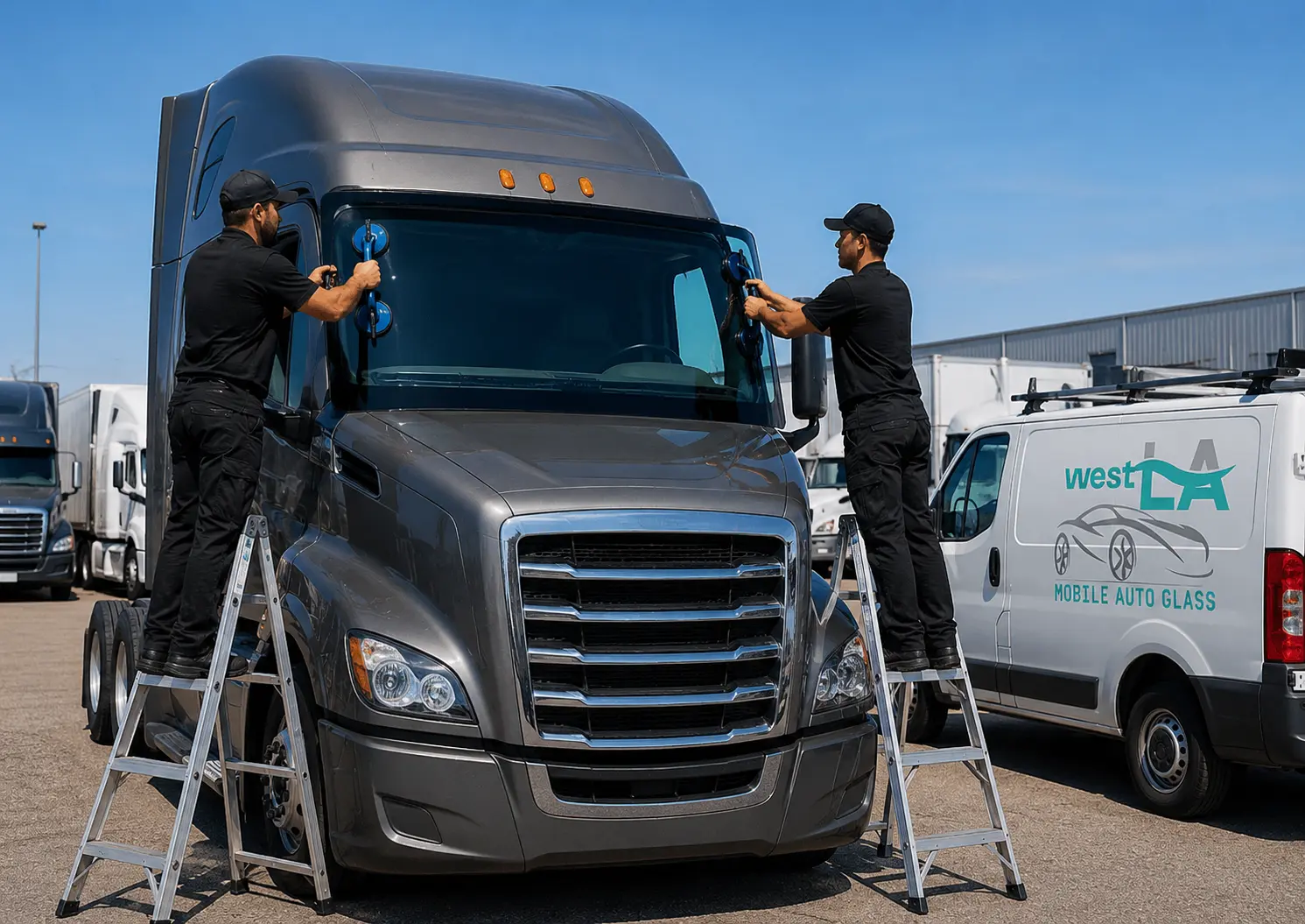 Semi Truck Windshield Repair and Replacement - West LA Mobile Auto Glass